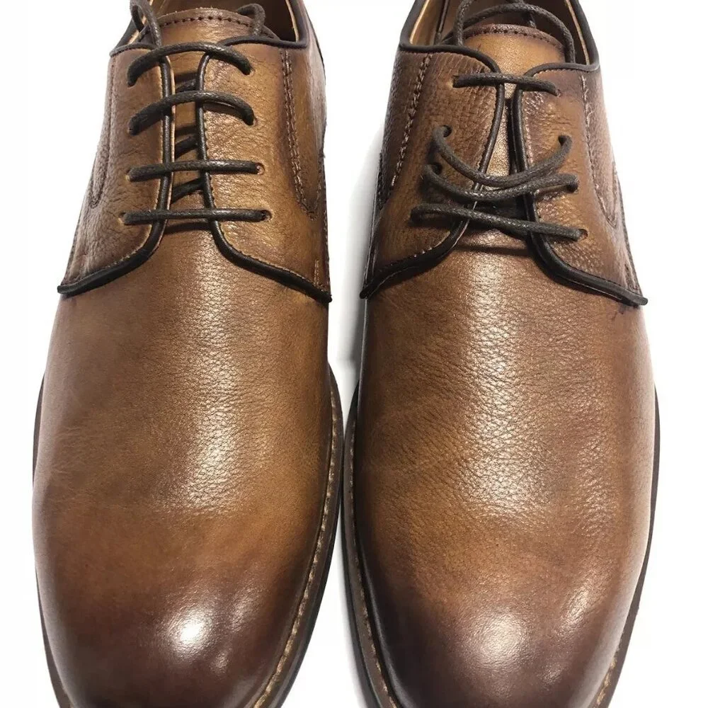 Steve Madden Men’s Bannon Cognac Leather Oxford Size 8 M